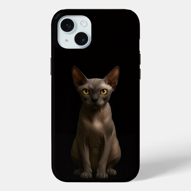 Schwarz 4 Luxe, Sphynx-Katze iPhone 15 Plus Case-Mate iPhone Hülle (Rückseite)