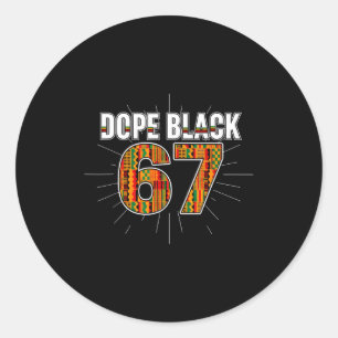 Schwarz 67 Black History Month Six Seven Meme Runder Aufkleber