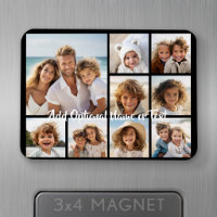 Schwarz 9 Foto Square Collage - mit Skript weiß