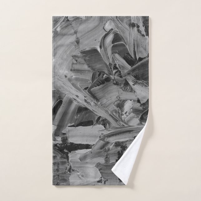 Schwarz Abstrakt Handtuch (Handtuch)
