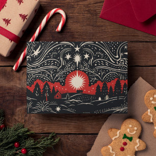 Schwarz Abstrakt Landschaft Weihnachten Nacht Himm