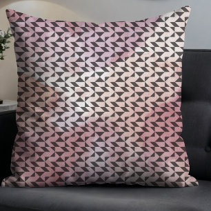 Schwarz Abstrakt Patten Pink Aquarellfarbe Hinterg Kissen
