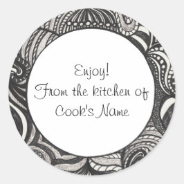 Schwarz Abstrakt von der Küche der Aufkleber für K