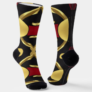 Schwarz-Abstraktes Muster Socken