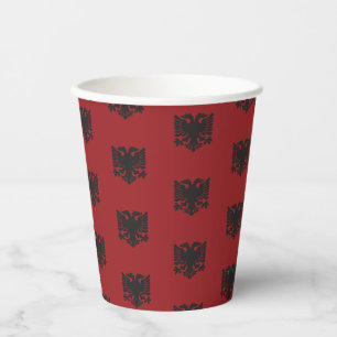 Schwarz-Albanischer Adlercup Pappbecher