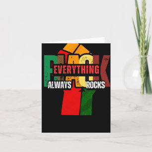 Schwarz Alles immer Rock Sticker Karte