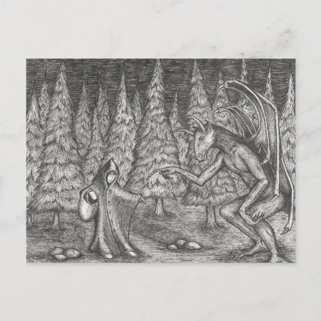 Schwarz als Nacht Postkarte (Vorderseite)