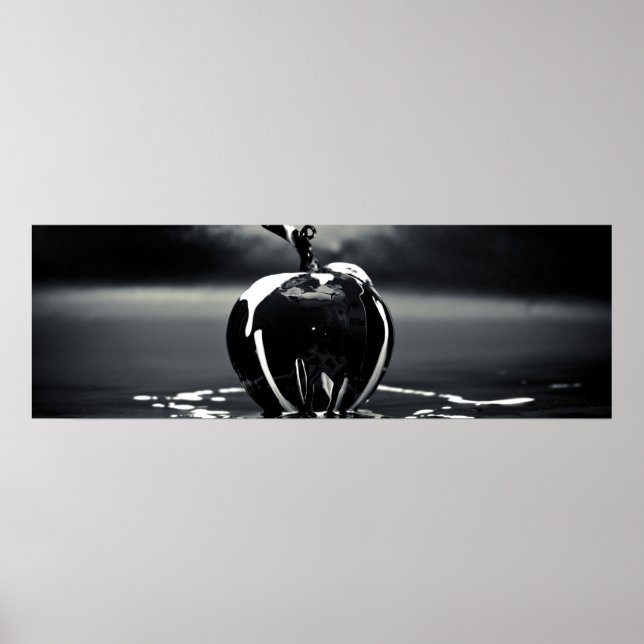 Schwarz-Apple-Wanddekoration (Matte) Poster (Vorne)