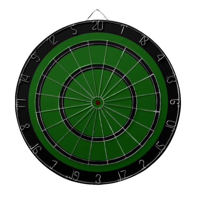 Schwarz auf der Green Regulation - Dart Board Dartscheibe (vorne)
