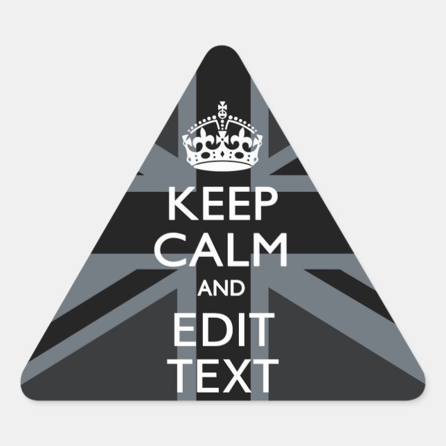 Schwarz auf Schwarz Behalten Ruhe holen Sie sich I Dreieckiger Aufkleber (Vorderseite)