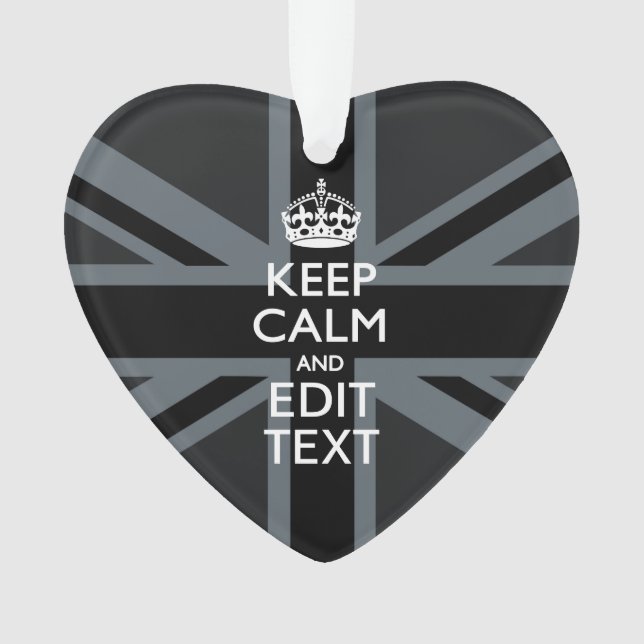 Schwarz auf Schwarz Behalten Ruhe holen Sie sich I Ornament (Vorderseite)