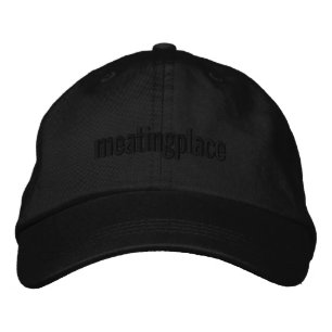 Schwarz-auf-schwarze Meatingplace Logokappe Bestickte Baseballkappe
