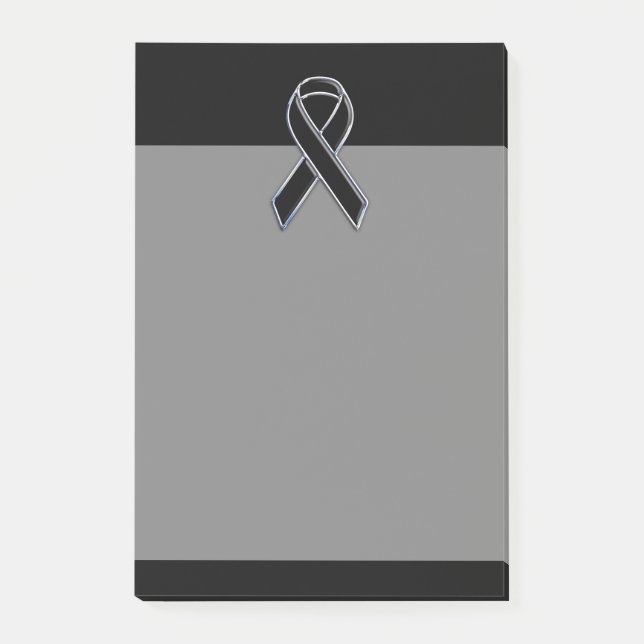 Schwarz auf schwarzem Band-Bewusstsein Post-it Klebezettel (Vorderseite)