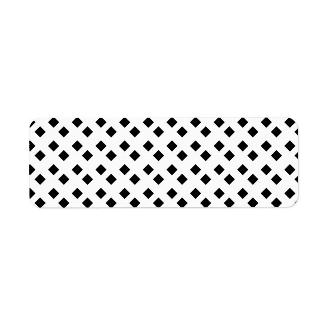 Schwarz auf weißem Diamantdesign (Vorne)