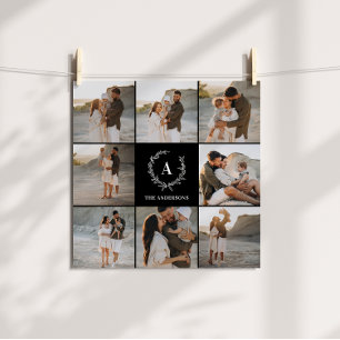 Schwarz aus der modernen Foto-Collage Poster