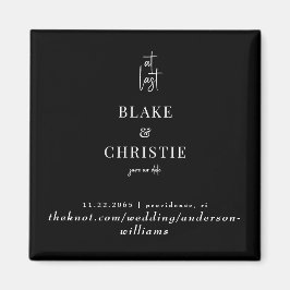 Schwarz bei letzter Hochzeit speichern Sie das Dat Magnet