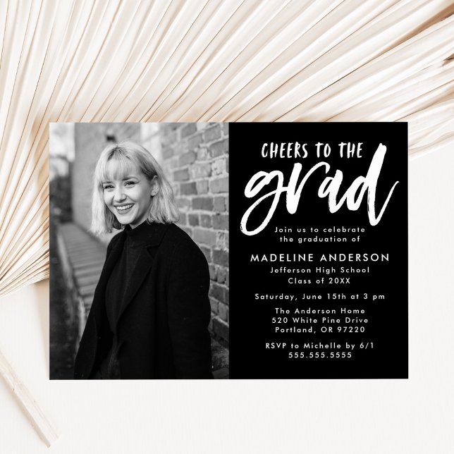 Schwarz | Beifall zur Grand Script Graduation Part Einladung (Von Creator hochgeladen)