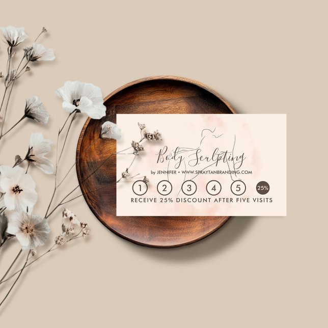 Schwarz-Beige Body-Skulptur Wellness-Center Visitenkarte (Von Creator hochgeladen)