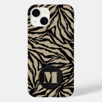 Schwarz-Beige-Farbe in Monogramm