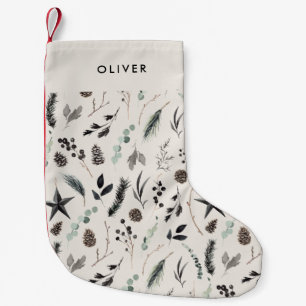 Schwarz-Beige moderne Skandale elegante Drehbuch W Kleiner Weihnachtsstrumpf