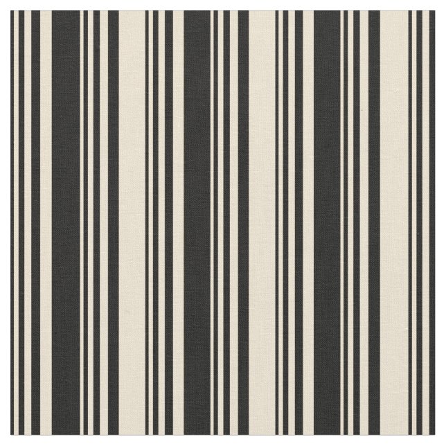 Schwarz-Beige Muster der Streifen Stoff (Nahaufnahme)