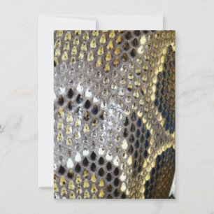 Schwarz-Beige-Tiermuster Schlangendruck Dankeskarte