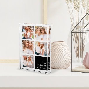 Schwarz Best Friends Forever Collage Fotoblock