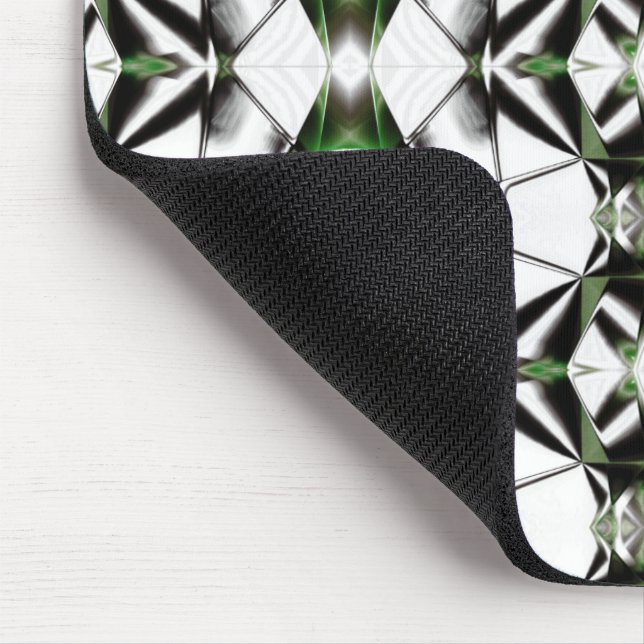 Schwarz bis Weiß mit Grün, wiederholt virtuelle Li Mousepad (Ecke)