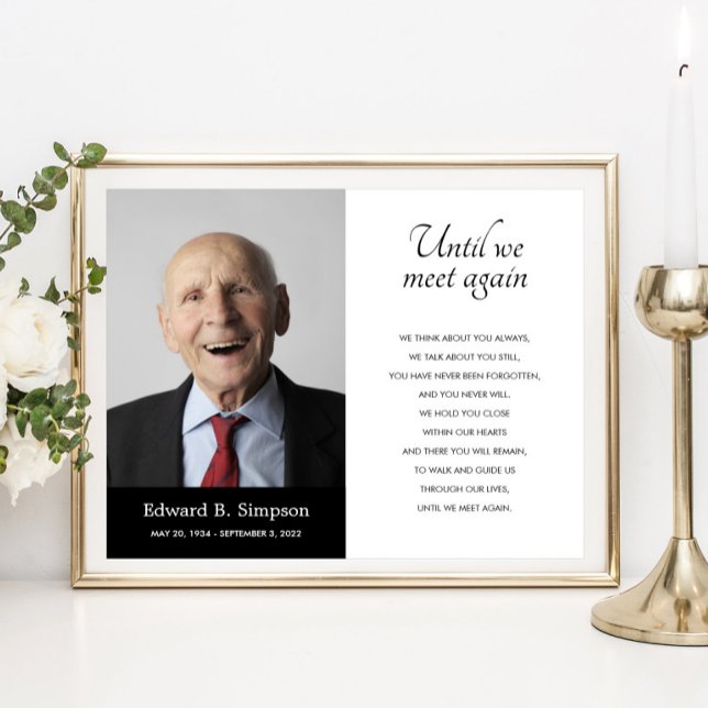 Schwarz bis wir uns wieder treffen Beerdigung Gedi Poster (Von Creator hochgeladen)