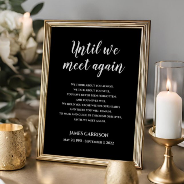 Schwarz, bis wir uns wieder treffen Feier des Lebe Poster (Von Creator hochgeladen)