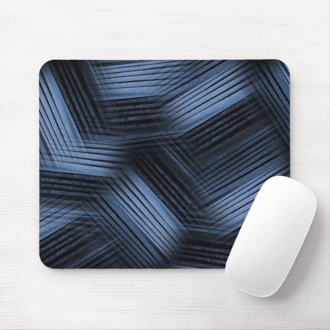 Schwarz-Blau-Abstract-Design Mousepad (Mit Mouse)