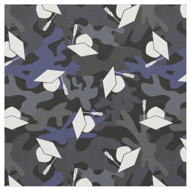 Schwarz-Blau-Camouflage-Muster Abschluss Stoff (Nahaufnahme)