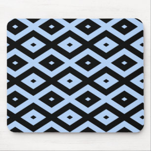 Schwarz-Blau-Diamantmuster Mousepad