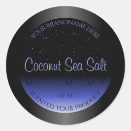 Schwarz-Blau-Farbstoff-Produktkennzeichnung Weiche Runder Aufkleber