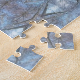 Schwarz-Blau-Geometrie-Kreuz-Muster Puzzle