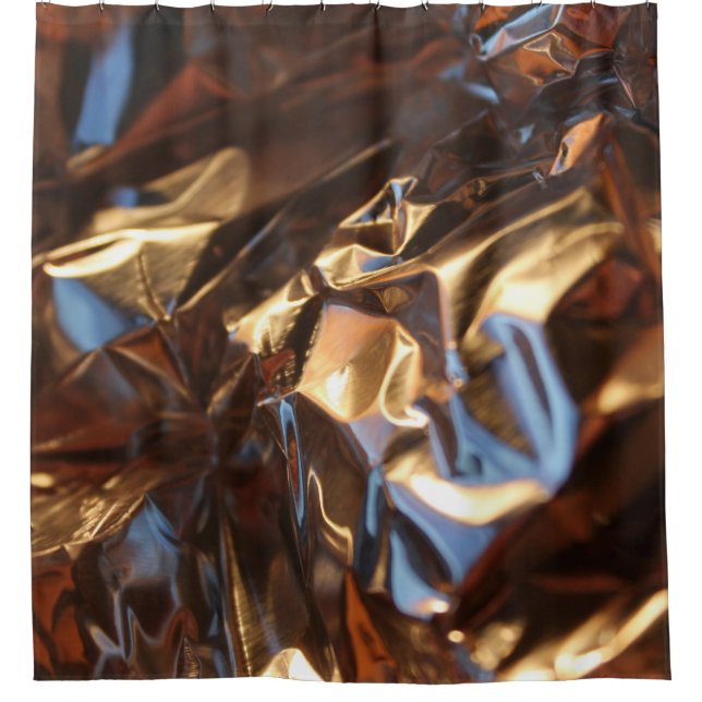 Schwarz-Blau-Lederjacke Duschvorhang (Vorderseite)