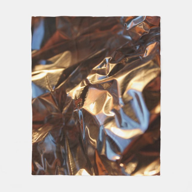 Schwarz-Blau-Lederjacke Fleecedecke (Vorderseite)