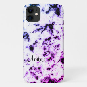 Schwarz-Blau Lila-Rosa-Marmor Paint Splash Case-Mate iPhone Hülle
