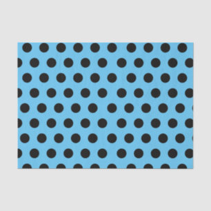 Schwarz-Blau-Medium Polka Dot Tissue Paper Seidenpapier