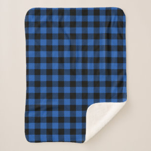 Schwarz-Blau-Schachbrettmuster Sherpadecke