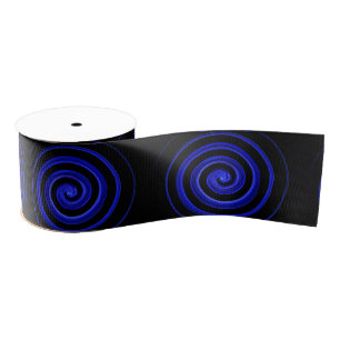 Schwarz-Blau-Spiral Ripsband