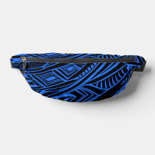 Schwarz-Blau-Stämme Abstrakt Bauchtasche