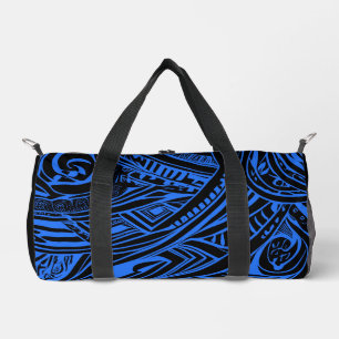 Schwarz-Blau-Stämme Abstrakt Duffle Bag