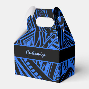 Schwarz-Blau-Stämme Abstrakt Geschenkschachtel