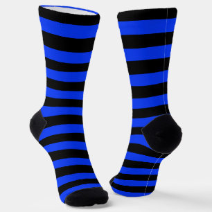 Schwarz-Blau-Streifen Socken