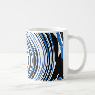 Schwarz-Blau-Swirt-Tasse Tasse