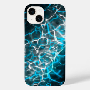Schwarz, blau-weiß Blitzwasser Reflektion Case-Mate iPhone 14 Hülle