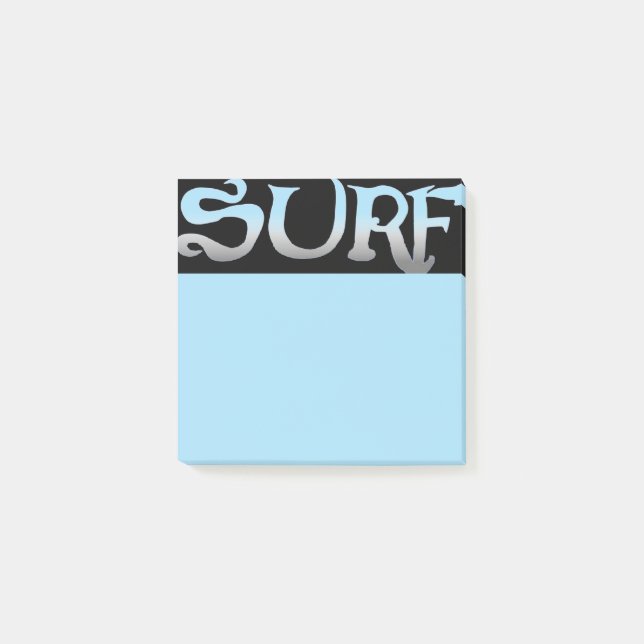 Schwarz-blaue Notenpolster Post-it Klebezettel (Vorderseite)