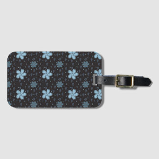 Schwarz-blaue Paisley-Designer-Gepäckanhänger Gepäckanhänger