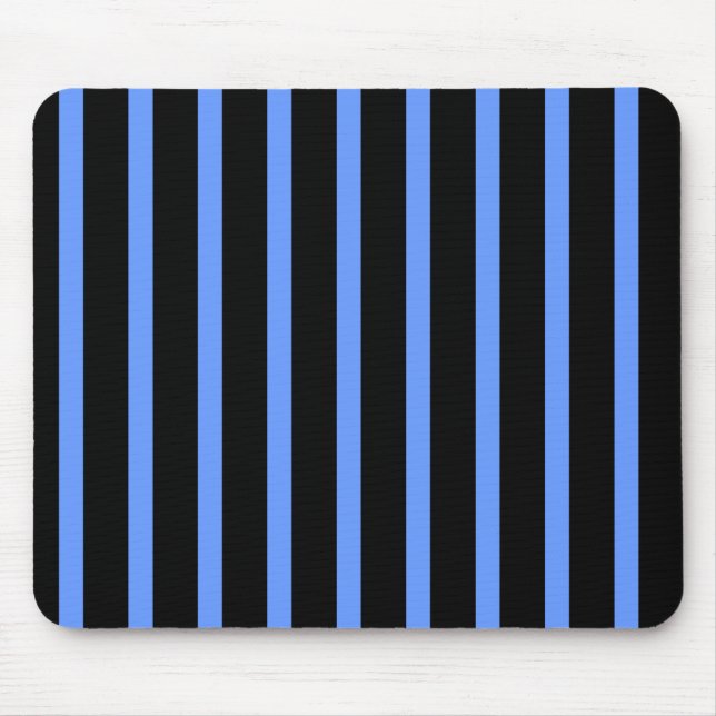 Schwarz-blaue Streifen Mousepad (Vorne)